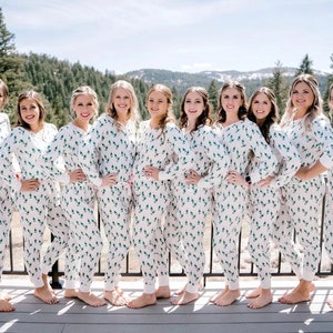 Bridesmaid Pajamas Cozy Long Pajama Set Bridesmaid Gift Bridal