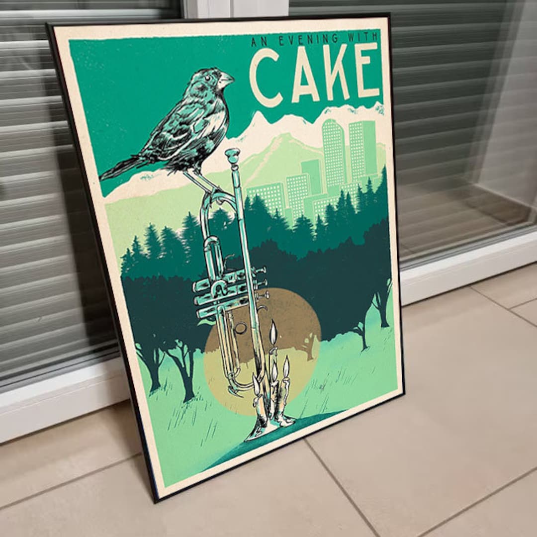 An Evening With Cake Band Poster Band Cake Tour 2023 Poster Etsy