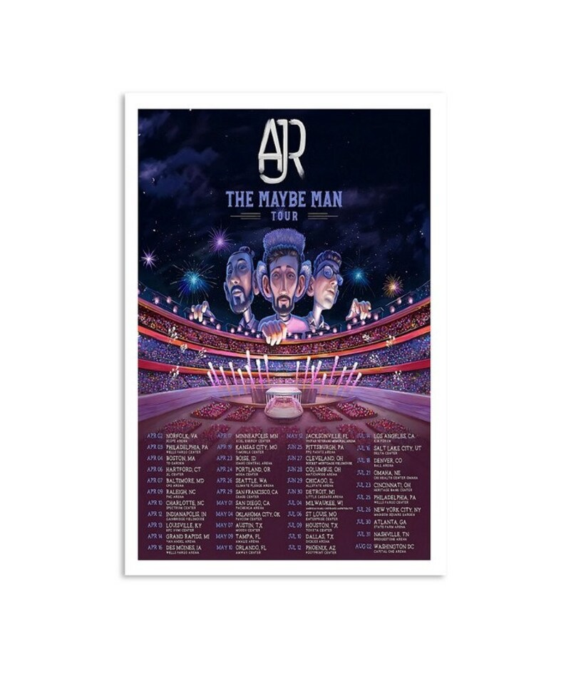Poster AJR Brothers the Maybe Man Tour 2025 Etsy