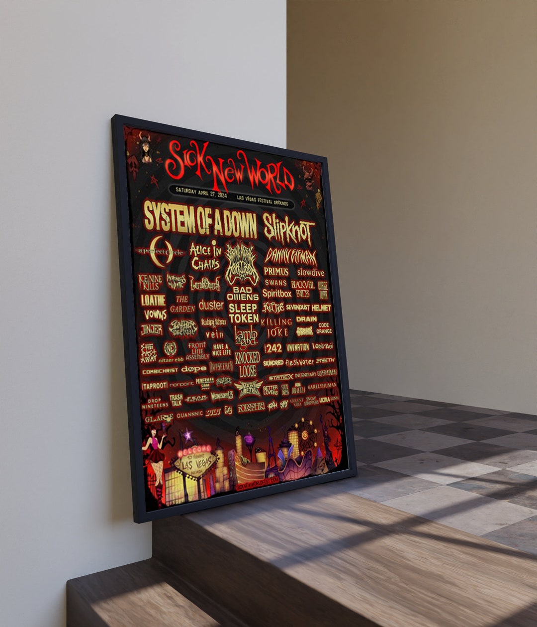 Poster Sick New World Las Vegas Festival 2024 Tour - Etsy