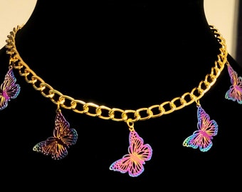 Gold Butterfly Chain Necklace