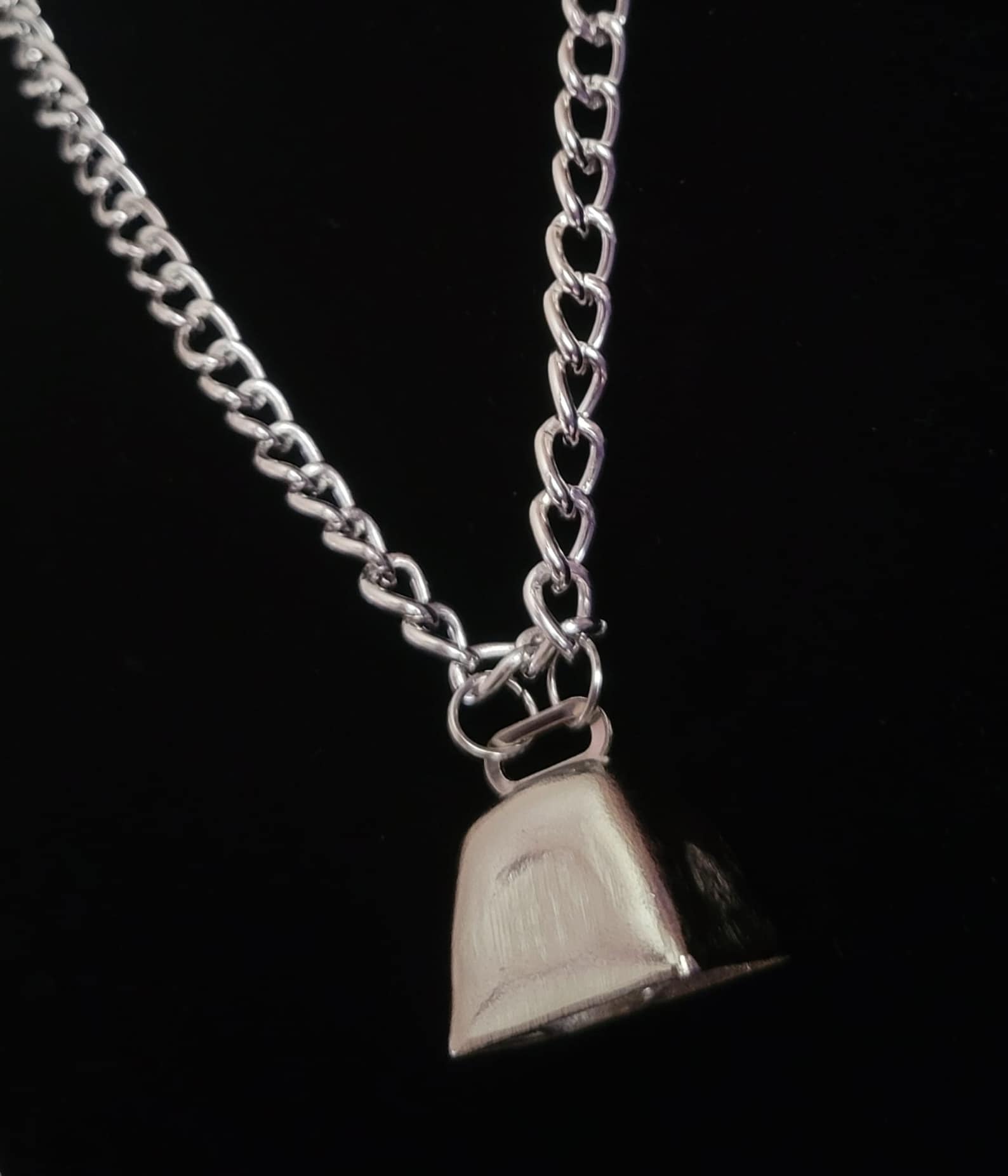 MORE COW BELL Gold Chain Necklace Etsy