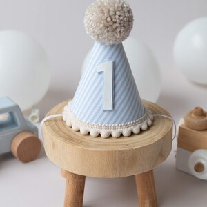 Baby Blue 1st Birthday Hat: Cake Smash Party Prop