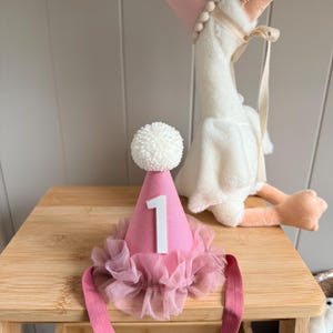 Dusky Rose Pink Baby Girl Birthday Dress, Cake Smash Outfit, First Birthday Tutu bild 9