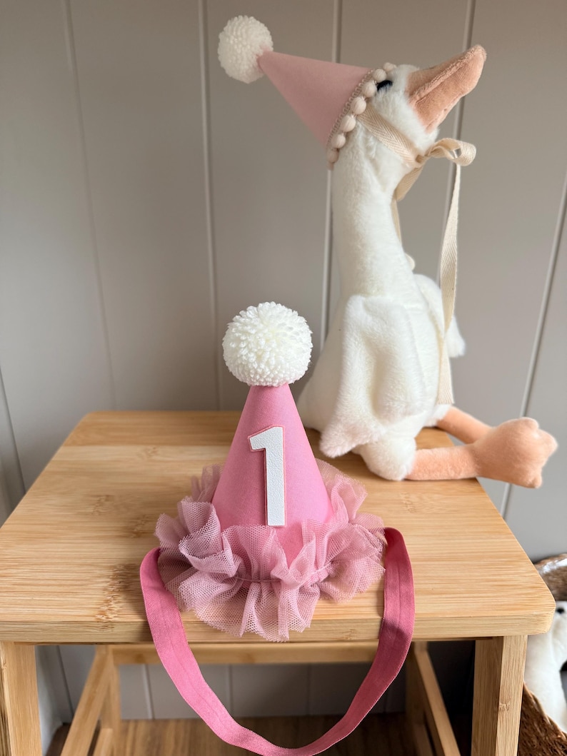 Dusky Rose Pink Baby Girl Birthday Dress, Cake Smash Outfit, First Birthday Tutu bild 9