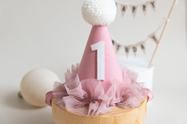 Dusky Rose Pink Baby Girl Birthday Dress, Cake Smash Outfit, First Birthday Tutu bild 7