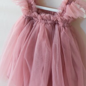 Dusky Rose Pink Baby Girl Birthday Dress, Cake Smash Outfit, First Birthday Tutu Dress Only