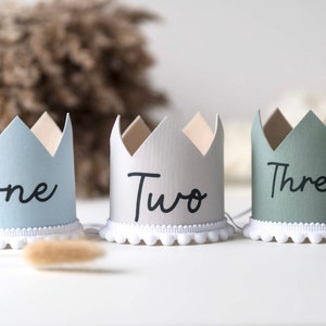 Boys First Birthday Crown: Cake Smash Photo Prop