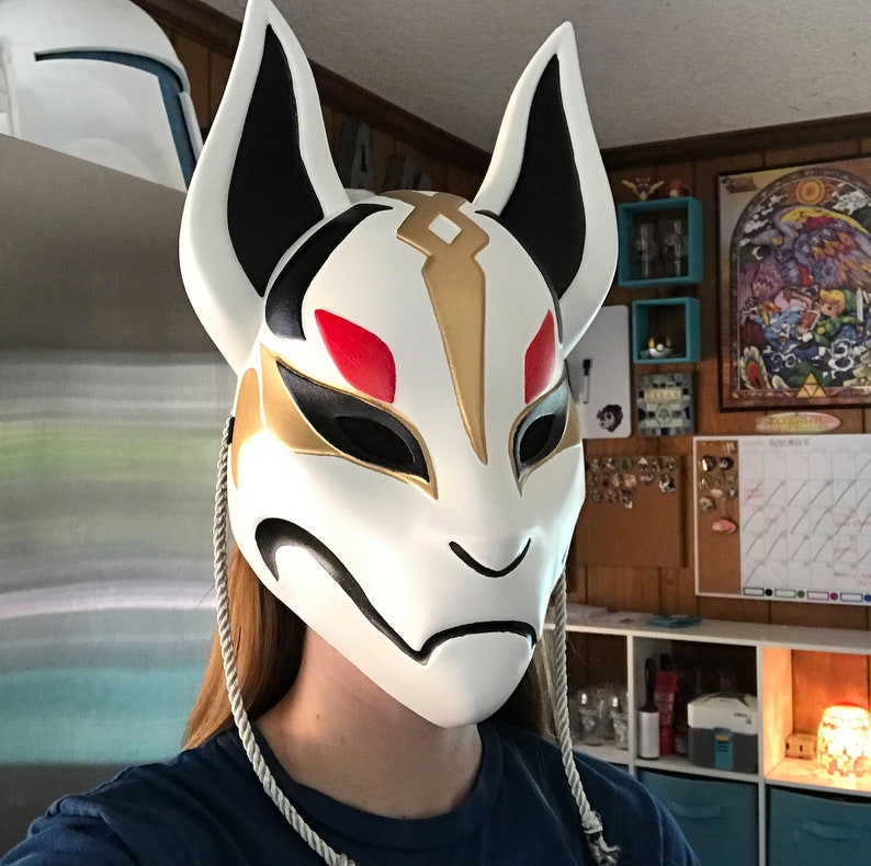 Custom Kitsune Drift Mask FOX TAIL INCLUDED