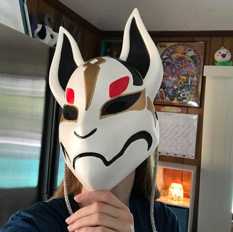 Custom Kitsune Drift Mask FOX TAIL INCLUDED