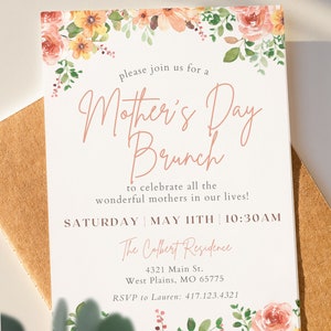 Mother&#39;s Day Invite,INSTANT DOWNLOAD,Brunch Invite,Mothers Day Brunch Invite,Mother&#39;s Day Celebration,Mother&#39;s Day Lunch,Mothers Day Idea