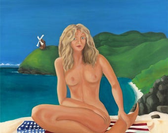 American Paradise, Fine Art Reproduction of Oil on Canvas, Limited Edition Print (giclee or archival photo paper)