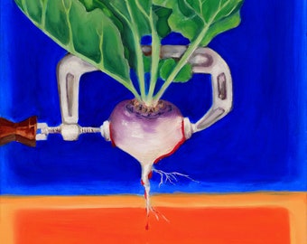 Blood From a Turnip, Fine Art Reproduction of Oil on Canvas, Limited Edition Print (giclee or archival photo paper)