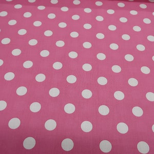 3/4&quot; Light Pink Polka Dot large Cotton Fabric SHIPS FAST Polka dot Cotton fabric quilting sewing craft clothing fabric store