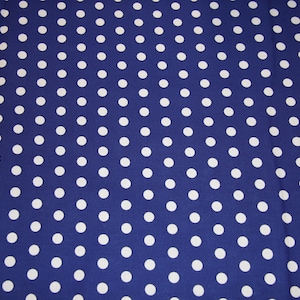1/2&quot; Blue Polka dot Cotton Fabric SHIPS FAST Polka dot Cotton fabric quilting sewing crafts fabric store free shipping available C611