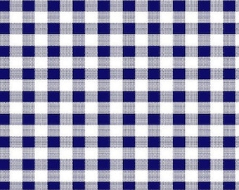 Gingham Royal Blau Baumwoll-Gewebe SCHIFFE SCHNELL Gingham Baumwoll-Stoff Quilten Nähen Handwerk Kleidung Stoffgeschäft Versandkostenfrei PRINTED Gingham