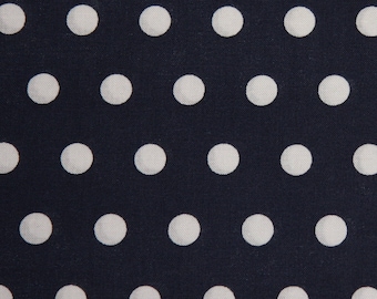Tessuto di cotone a pois blu navy da 1/2" SPEDIZIONE RAPIDA Tessuto di cotone a pois per trapuntatura, cucito, artigianato, abbigliamento, tessuti, negozio, spedizione gratuita disponibile