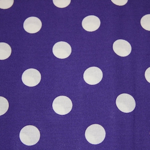 3/4&quot;Purple Polka Dot  Cotton Fabric  Fabric Store low price cotton fabric free shipping available Cotton fabric by the yard SHIPS FAST