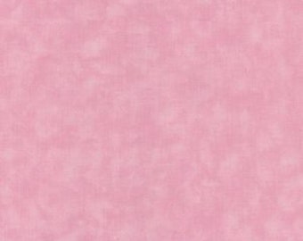 May include: A solid pink fabric with a subtle, textured, marbled pattern. The fabric has a soft, slightly fuzzy texture.