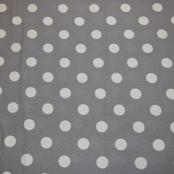 3/4" Gray Polka Dot Cotton  Fabric Store low price cotton fabric free shipping available  Cotton fabric by the yard - SHIPS FAST