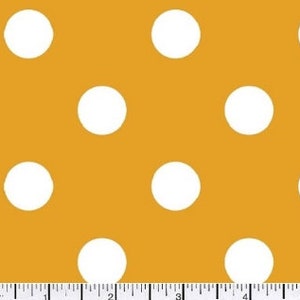 3/4&quot;Gold Polka Dot Baumwollstoff Quilten Nähen Handwerk Kleidung Baumwollstoff