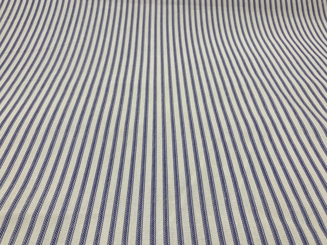 Blue Ticking Stripe Cotton Duck Heavy Duty Fabric Store TICKING Low