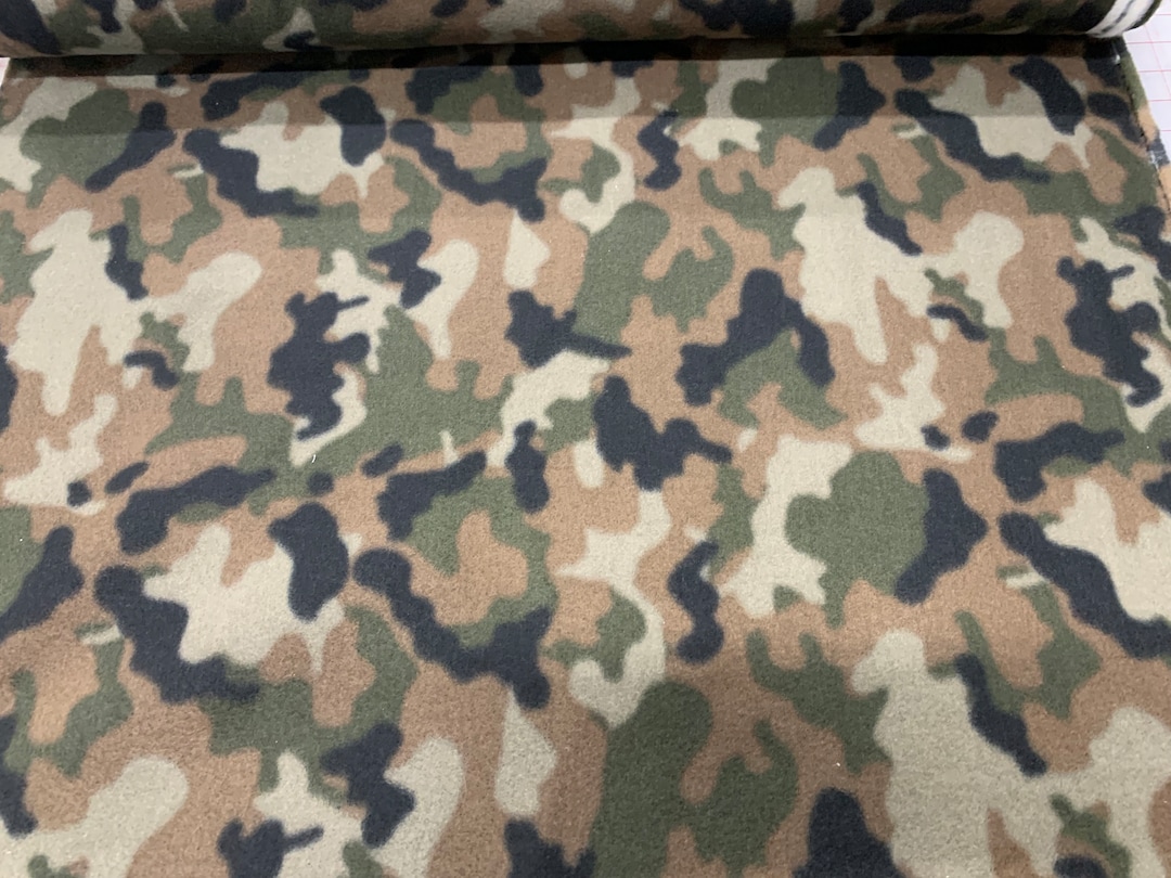 Classic Camo Fabric is 58 60 Wide and Fleece for Blankets Fleece for