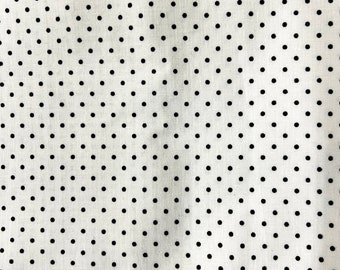 White SWISS DOTS Riley Blake Designs fabric ships fast free shipping available Cotton Fabric Quilting sewing crafts white with black dots