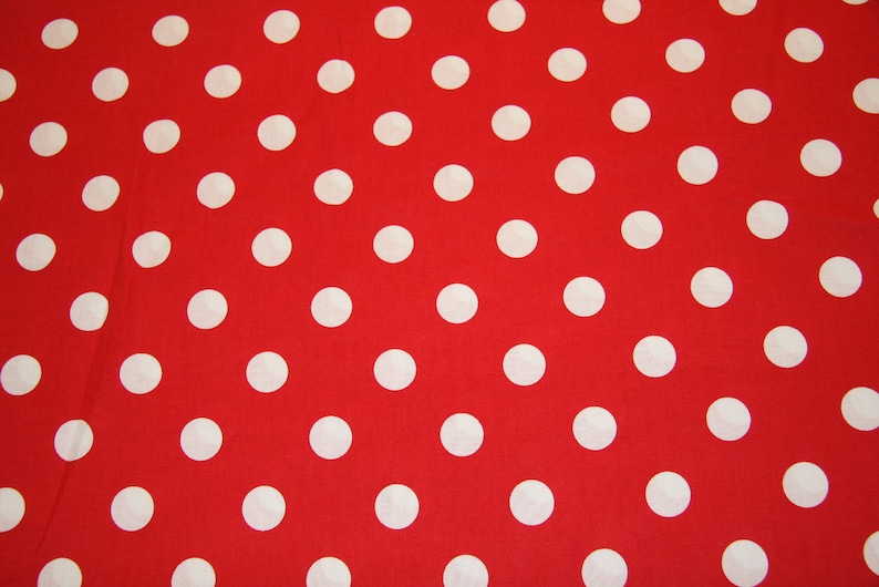 34 Red Polka Dot Cotton Fabric Fat quarter Quilting sewing crafts cotton fabric Cotton fabric by yard free shipping available SHIPS FAST