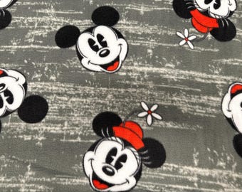 Mickey and Minnie Fabric Fleece Fabric is 58" - 60" wide Disney  Minney and Mickey