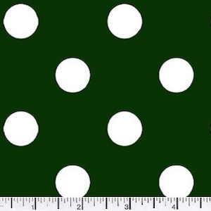 3/4&quot; Dark Green Polka Dot Cotton Fabric Quilting sewing crafts Clothing Cotton Fabric Cotton fabric by the yard - SHIPS FAST
