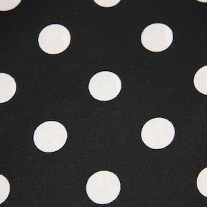 3/4&quot; Black and White Polka Dot Cotton Fabric Quilting sewing crafts Clothing Cotton Fabric Cotton fabric by the yard - SHIPS FAST
