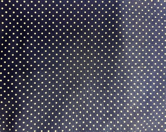 Navy blue SWISS DOTS Riley Blake Designs fabric ship fast free shipping available Cotton Fabric Quilting sewing crafts blue with white dots