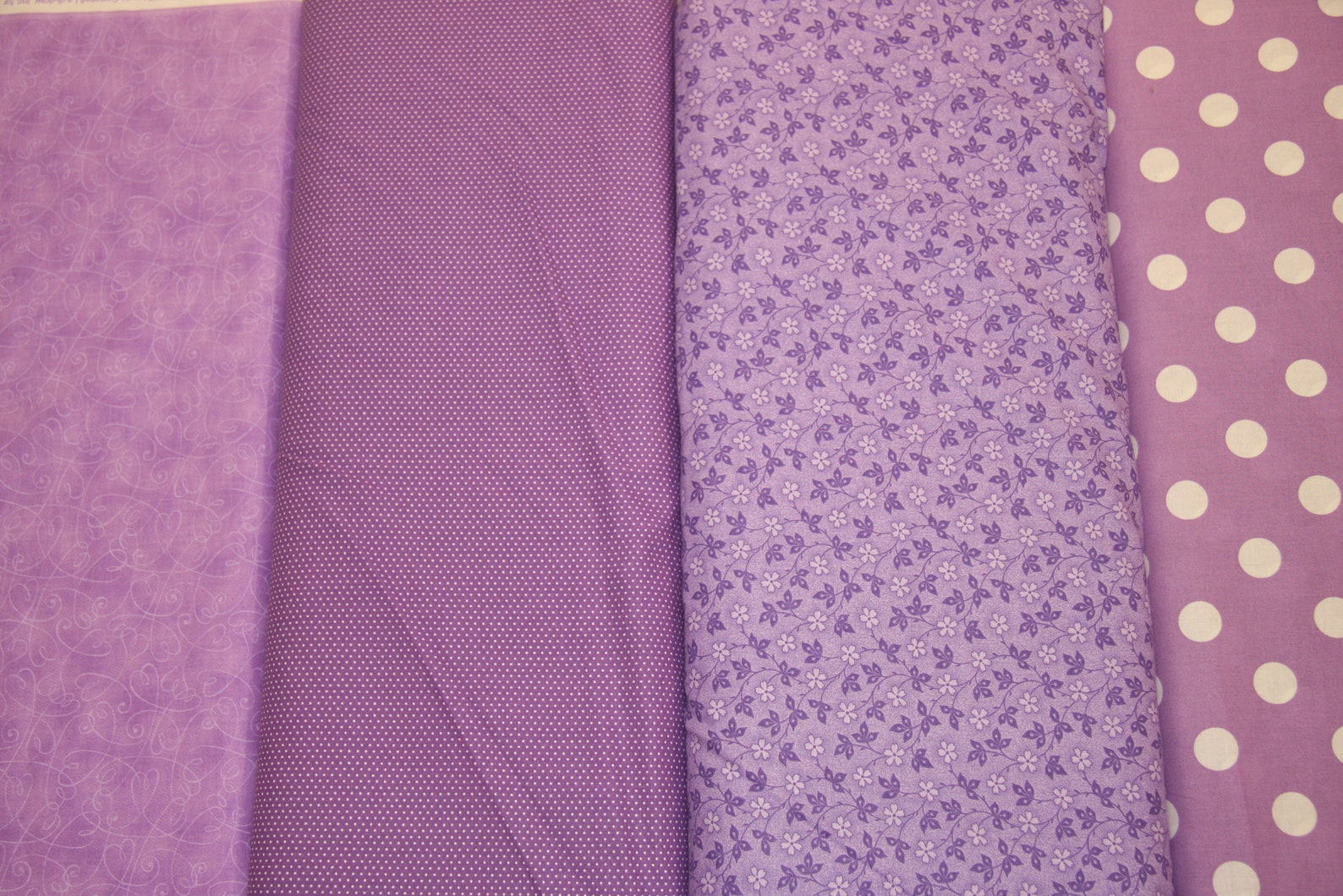 3/4 Lilac Polka Dot Cotton Fabric Store Low Price Cotton Etsy