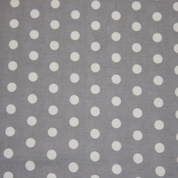 1/2 Gray Polka dot Cotton Fabric SHIPS FAST Polka dot Cotton fabric for quilting sewing crafts clothing fabric store free shipping available