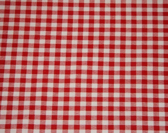 Gingham - Red  SHIPS FAST free shipping availablered Cotton Fabric low price red gingham  Cotton fabric by the yard PRINTED gingham