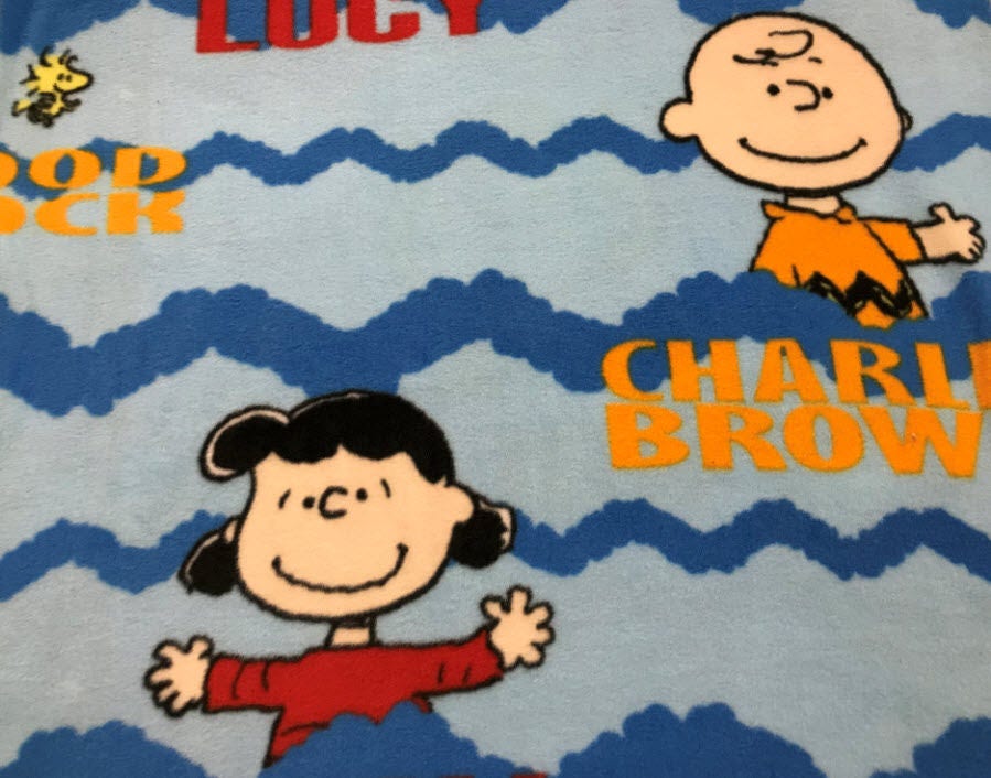 Peanuts gang fleece blanket Fabric Store fleece fabric free Etsy