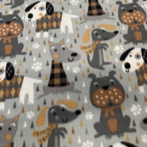 Sweater Dogs Fleece Fabric is 58&quot; - 60&quot; wide and 100% fleece  fleece for dog blankets dog throws fleece for tie blankets