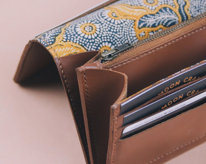 Leather Long Wallet Template Pattern PDF Leather Crafting PDF Pattern 