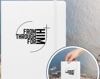 Hardcover Bound Notebook, Journal, Christian Stationery - FromHIM11:36 Logo2