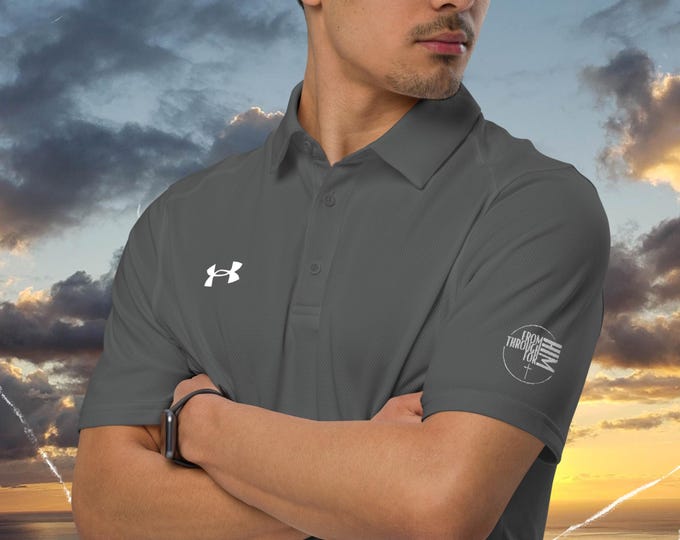 Featured listing image: Christian Polo Shirt - Under Armour® Men's Polo - Embroidered FromHIM (left)