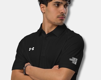 Under Armour® Christian Men's Polo | FromHIM Block Logo Embroidery | Performance Golf Shirt