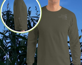 Christian Long Sleeve Shirt - FromHIM (front) Cross (right)