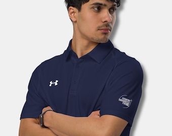 Under Armour® Christian Men's Polo | FromHIM Circle Cross Logo Embroidery | Performance Faith Apparel
