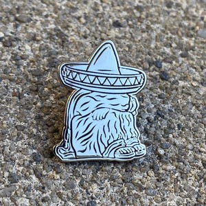 Sombrero Silber Emaille Pin für (Hüte, Taschen, Weste, Jacken, Beanies, etc.)