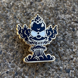 Clown Hard Enamel Pin (gold/black) for (hats, bags, vest, jackets, beanies, lanyards, etc.)