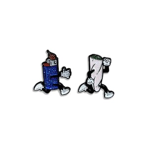 ライターチェイスジョイントソフトエナメルピンセット、1インチ、グリッターキャップピン