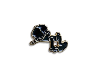 Slumped Enamel Pin, Batter Man Cap Pins, 1 Inch