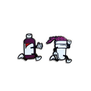 Zestaw podwójnych szpilek z twardej emalii, 1 cal