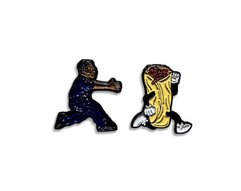 Mr. Jones and Burrito Enamel Pin Set, 90s Movie, 1-Inch